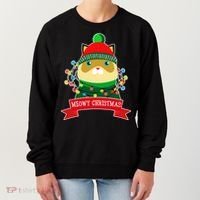 Meowy Christmas Cat Lights Women's Sweatshirt thumb 0