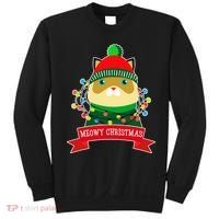 Meowy Christmas Cat Lights Sweatshirt thumb 0