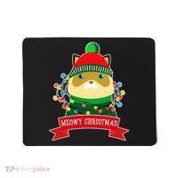 Meowy Christmas Cat Lights Mousepad thumb 0