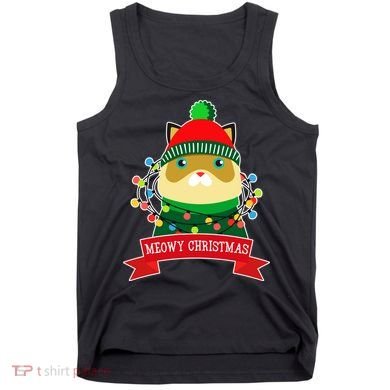 Meowy Christmas Cat Lights Tank Top
