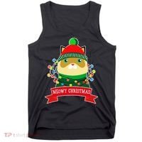 Meowy Christmas Cat Lights Tank Top thumb 0