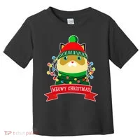 Meowy Christmas Cat Lights Toddler T-Shirt thumb 0
