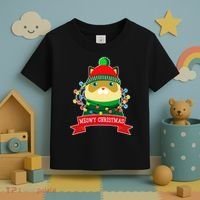 Meowy Christmas Cat Lights Toddler T-Shirt thumb 3