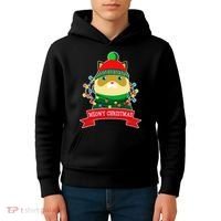Meowy Christmas Cat Lights Kids Hoodie thumb 4