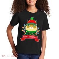 Meowy Christmas Cat Lights Kids T-Shirt thumb 2