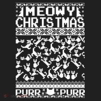 Meowy Christmas Cat Ugly Christmas Sweater Women's Sweatshirt thumb 2
