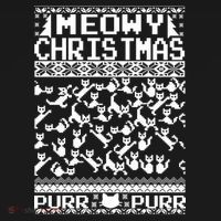 Meowy Christmas Cat Ugly Christmas Sweater Bucket Hat thumb 4