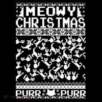 Meowy Christmas Cat Ugly Christmas Sweater Baby Bodysuit thumb 2