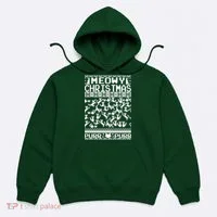 Meowy Christmas Cat Ugly Christmas Sweater Hoodie thumb 0