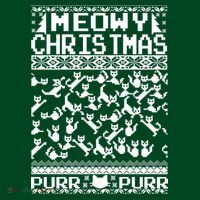 Meowy Christmas Cat Ugly Christmas Sweater Coaster thumb 2