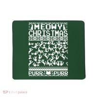 Meowy Christmas Cat Ugly Christmas Sweater Mousepad thumb 0