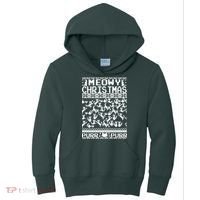 Meowy Christmas Cat Ugly Christmas Sweater Kids Hoodie thumb 0