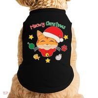 Meowy Christmas Cute Cat Doggie Tank thumb 0