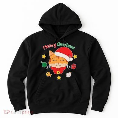 Meowy Christmas Cute Cat Hoodie