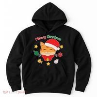 Meowy Christmas Cute Cat Hoodie thumb 0
