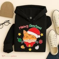 Meowy Christmas Cute Cat Hoodie thumb 4
