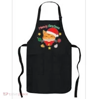 Meowy Christmas Cute Cat Apron thumb 0