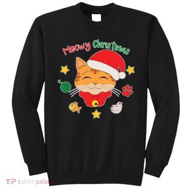 Meowy Christmas Cute Cat Sweatshirt