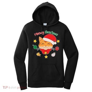 Meowy Christmas Cute Cat Women's Hoodie
