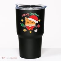 Meowy Christmas Cute Cat Tumbler thumb 0