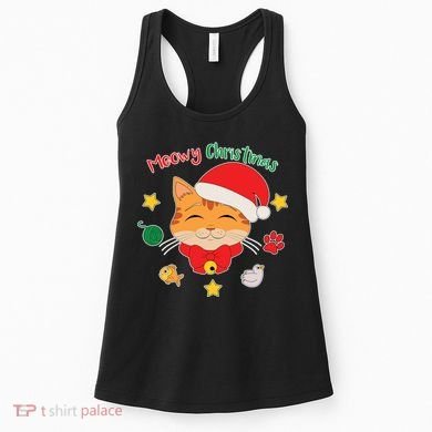 Meowy Christmas Cute Cat Women's Tank Top