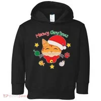 Meowy Christmas Cute Cat Toddler Hoodie thumb 0