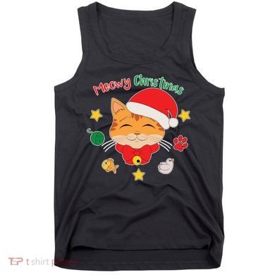 Meowy Christmas Cute Cat Tank Top