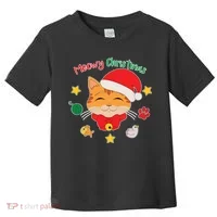Meowy Christmas Cute Cat Toddler T-Shirt thumb 0