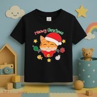 Meowy Christmas Cute Cat Toddler T-Shirt thumb 3