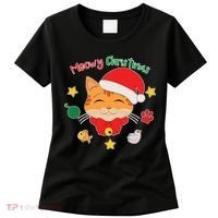 Meowy Christmas Cute Cat Women's T-Shirt thumb 0