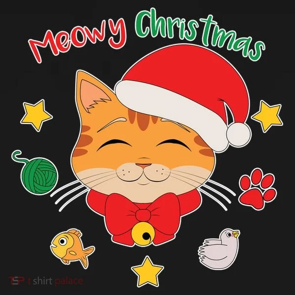 Meowy Christmas Cute Cat Women's T-Shirt