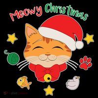 Meowy Christmas Cute Cat Kids Sweatshirt thumb 2
