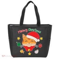 Meowy Christmas Cute Cat Tote Bag thumb 0
