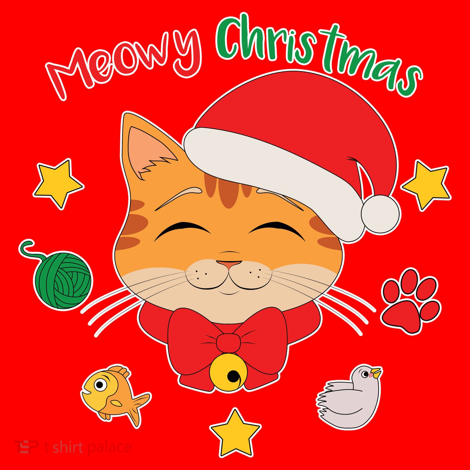 Meowy Christmas Cute Cat Santa Hat