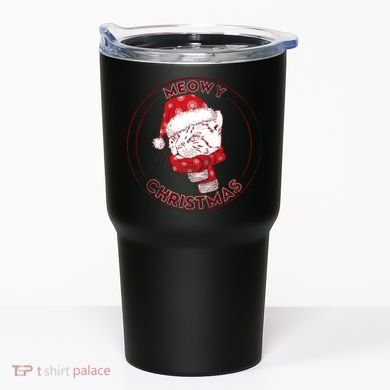 Meowy Christmas Emblem Tumbler