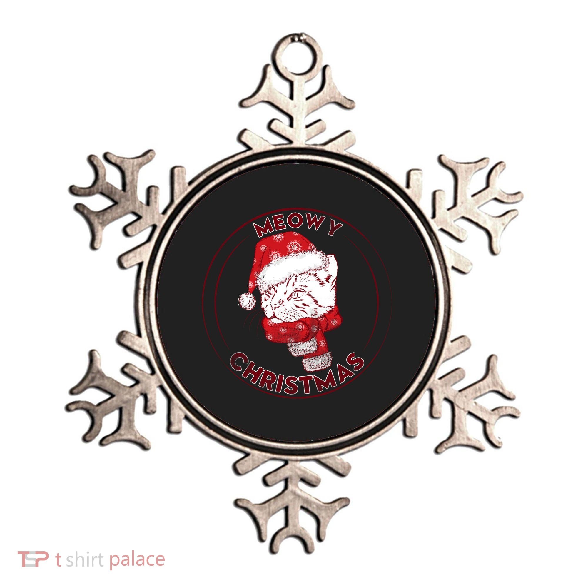Meowy Christmas Emblem Ornament