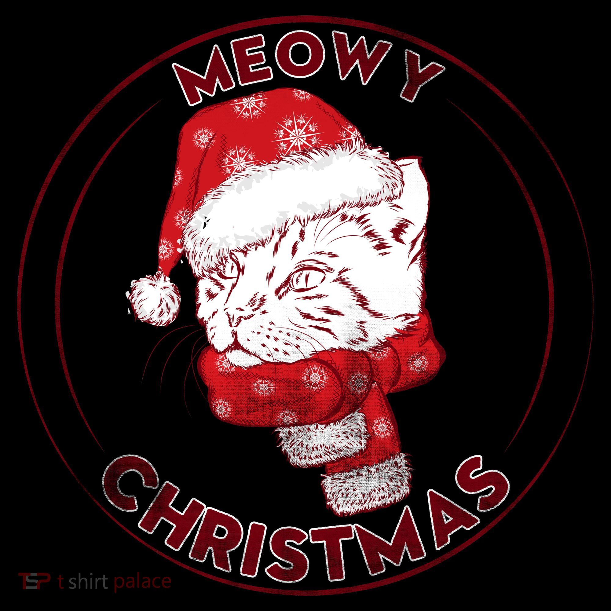 Meowy Christmas Emblem Ornament