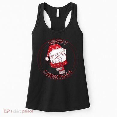 Meowy Christmas Emblem Women's Tank Top