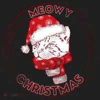Meowy Christmas Emblem Hat thumb 2