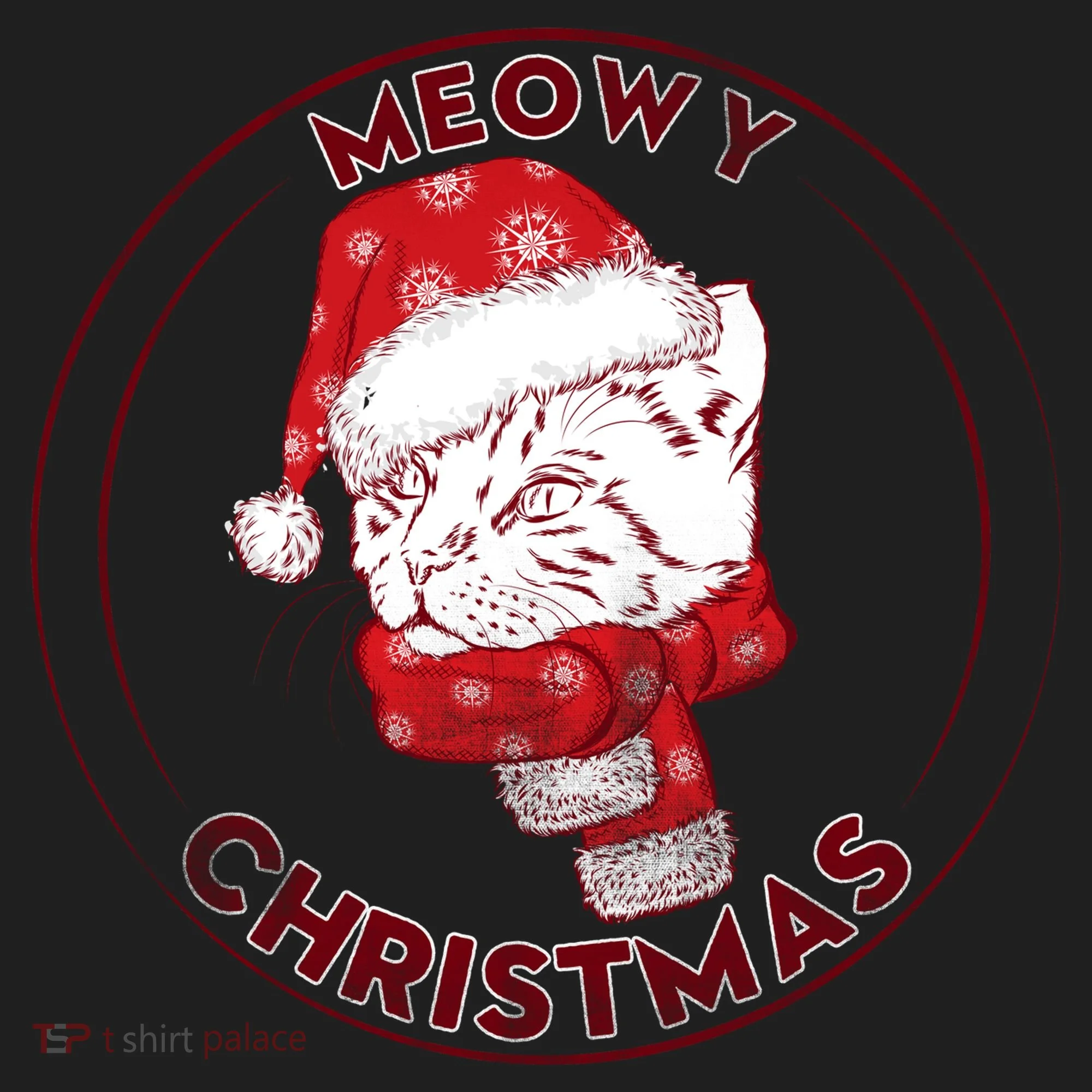 Meowy Christmas Emblem Hat