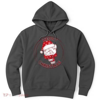 Meowy Christmas Emblem Hoodie