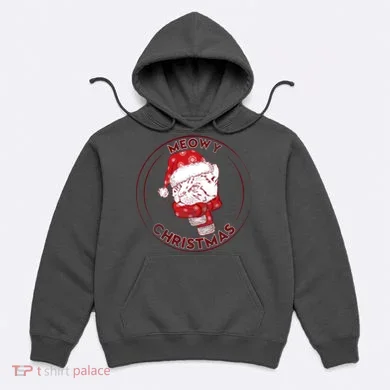 Meowy Christmas Emblem Hoodie