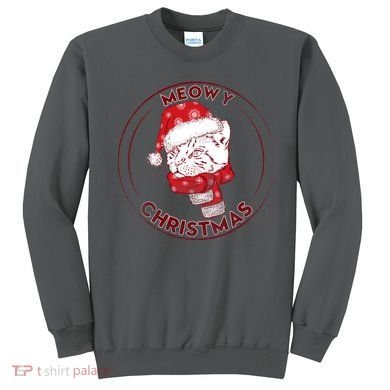 Meowy Christmas Emblem Sweatshirt