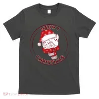 Meowy Christmas Emblem T-Shirt thumb 0