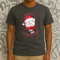 Meowy Christmas Emblem T-Shirt thumb 3