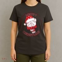 Meowy Christmas Emblem T-Shirt thumb 4