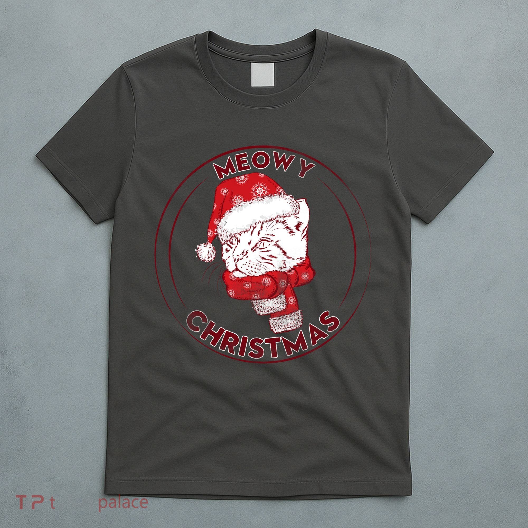 Meowy Christmas Emblem T-Shirt