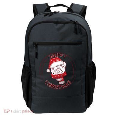 Meowy Christmas Emblem Backpack
