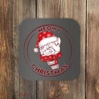 Meowy Christmas Emblem Coaster thumb 0