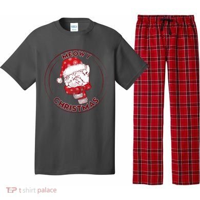 Meowy Christmas Emblem Pajama Set